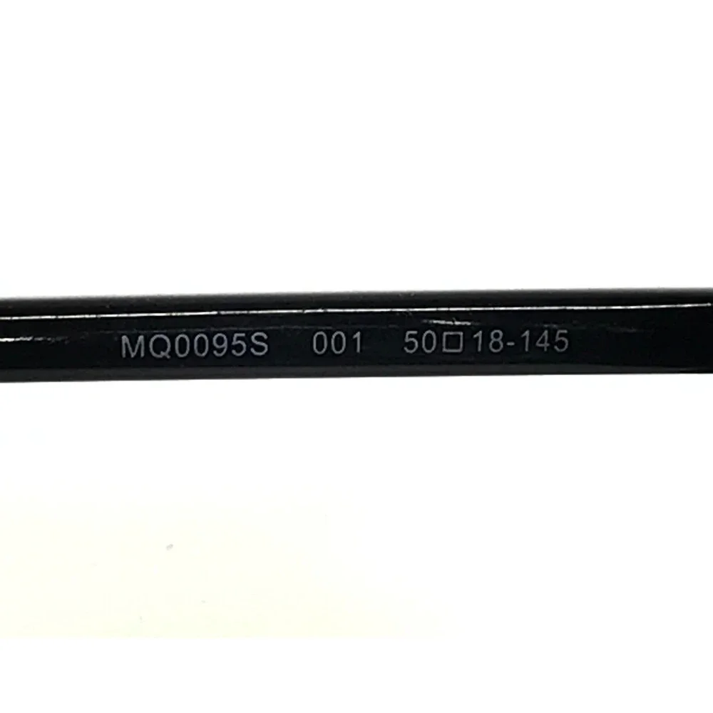 McQ Sunglasses MQ0095S 001 Polished Black Pilot Bridge Frames with Black Lenses